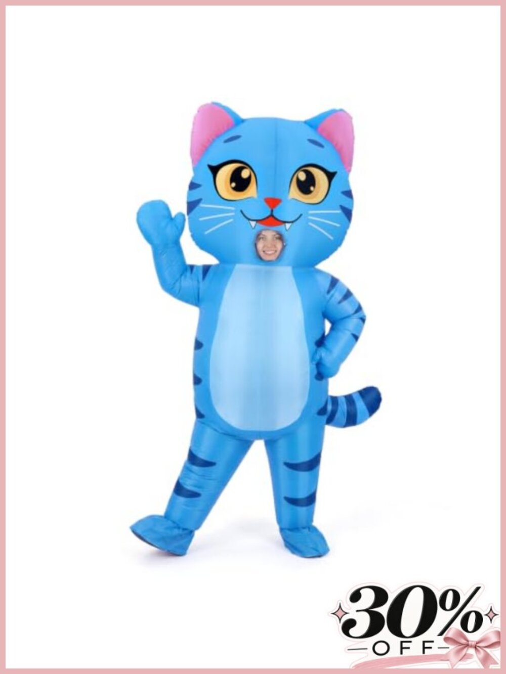 Inflatable Cat Costume Adult 75 Inch Hunter Outfit Halloween Cosplay